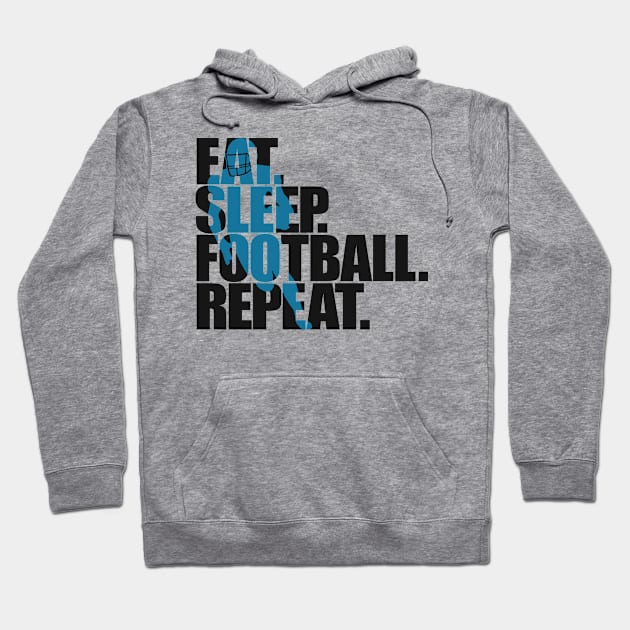 Eat, Sleep, Football, Repeat - Awesome Football Sports Lover Gift For Men, Women & Kids Hoodie by Art Like Wow Designs